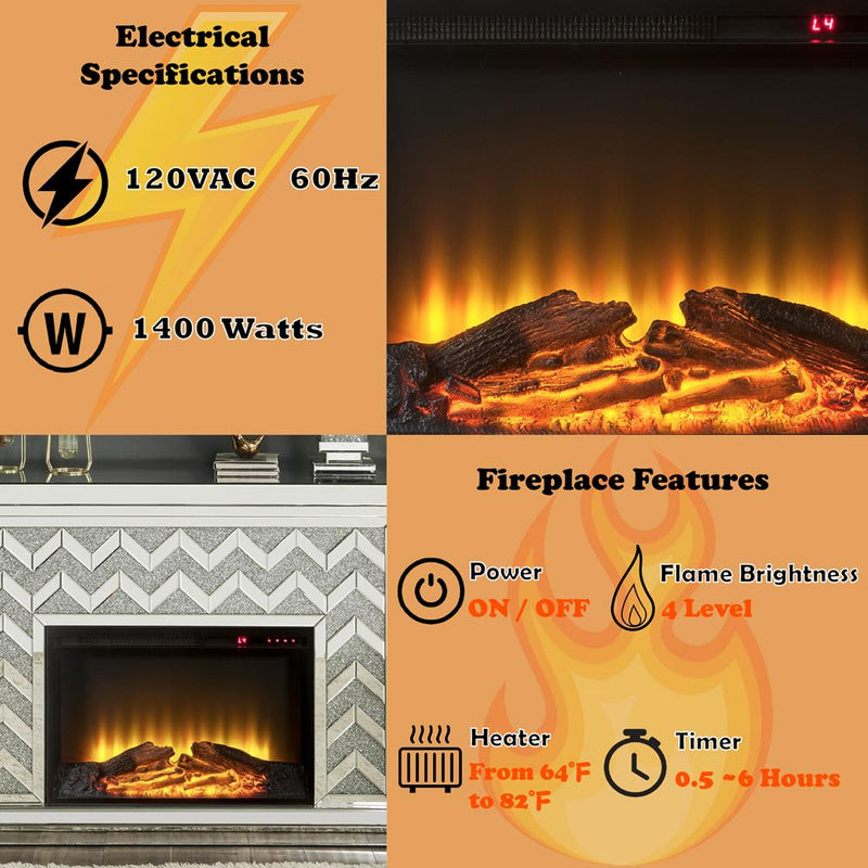 Acme Furniture Noralie 90530 Fireplace IMAGE 3