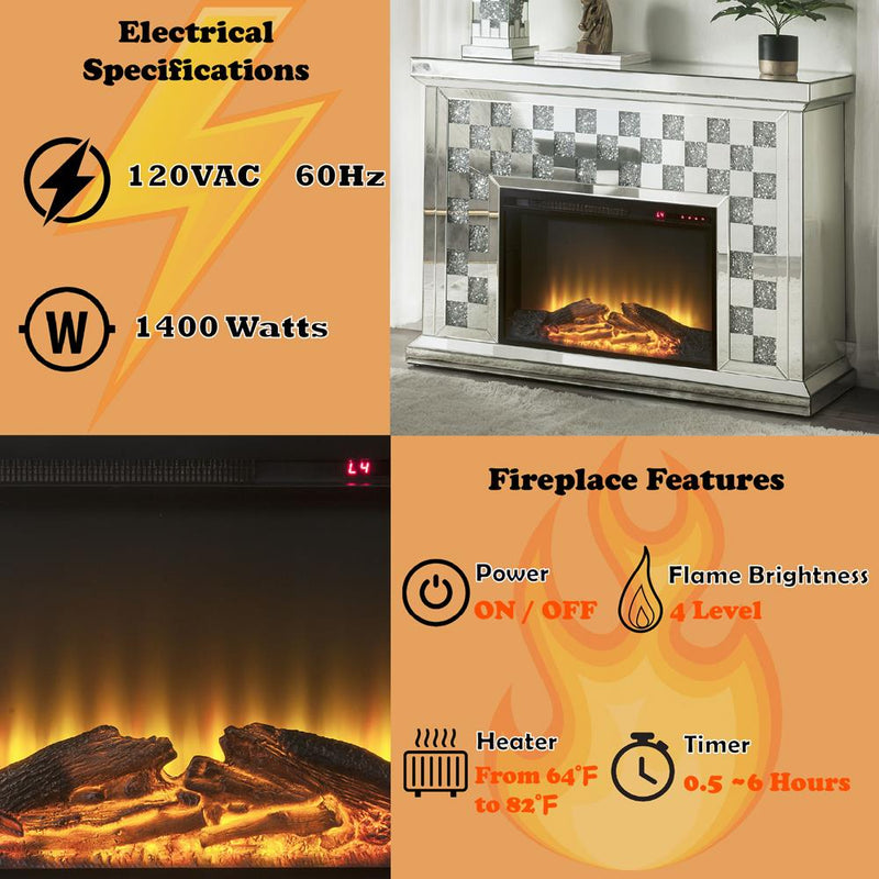 Acme Furniture Noralie 90872 Fireplace IMAGE 5