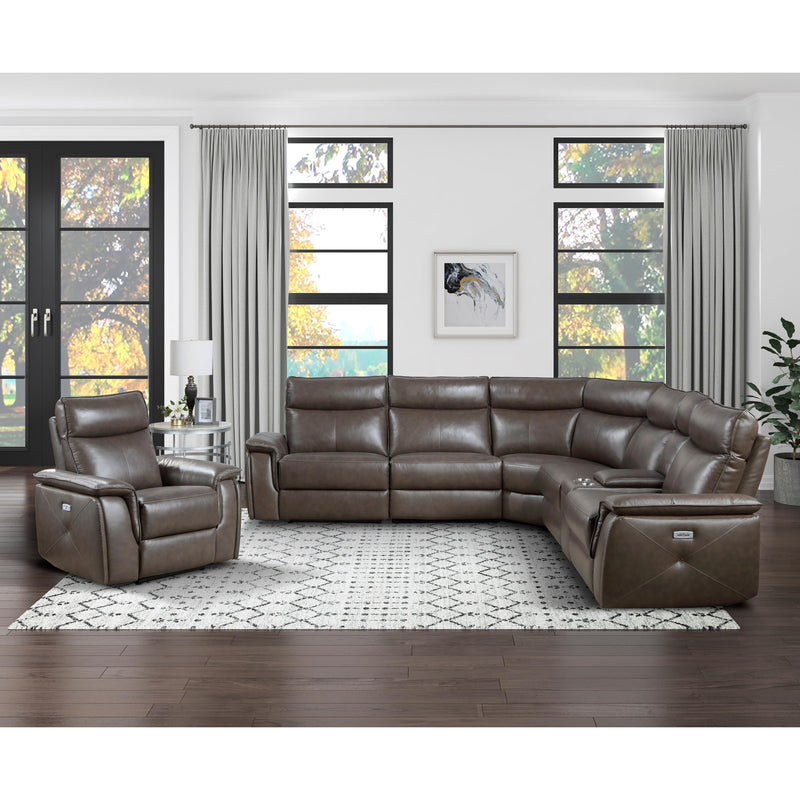 Homelegance Maroni Power Leather Match Recliner 8259RFDB-1PWH IMAGE 8
