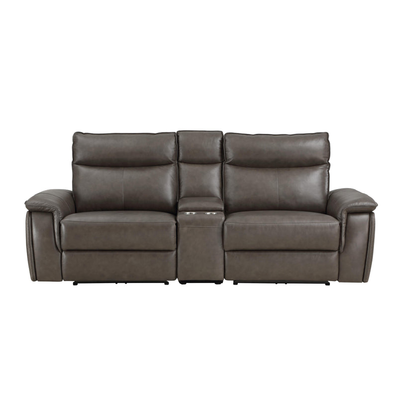 Homelegance Maroni Power Reclining Leather Match Loveseat 8259RFDB-2CNPWH* IMAGE 1