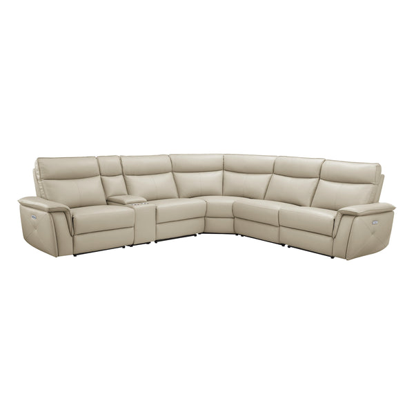 Homelegance Maroni Power Reclining Leather Match 6 pc Sectional 8259RFTP*6SCPWH IMAGE 1