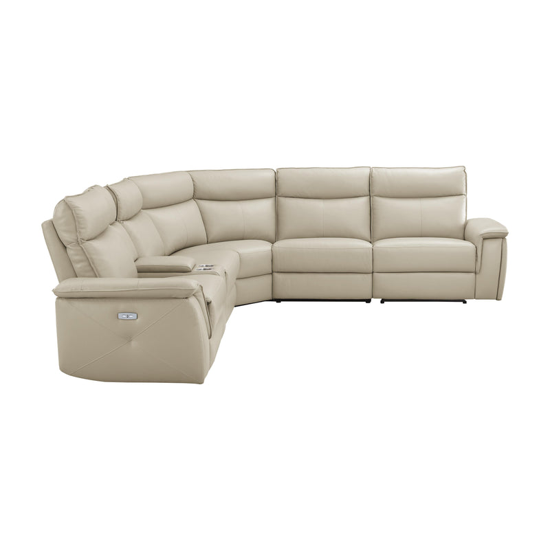 Homelegance Maroni Power Reclining Leather Match 6 pc Sectional 8259RFTP*6SCPWH IMAGE 2