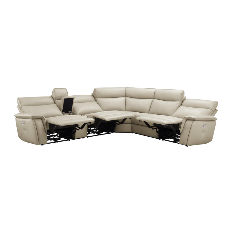 Homelegance Maroni Power Reclining Leather Match 6 pc Sectional 8259RFTP*6SCPWH IMAGE 4