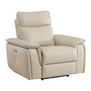 Homelegance Maroni Power Leather Match Recliner 8259RFTP-1PWH IMAGE 2