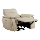 Homelegance Maroni Power Leather Match Recliner 8259RFTP-1PWH IMAGE 5