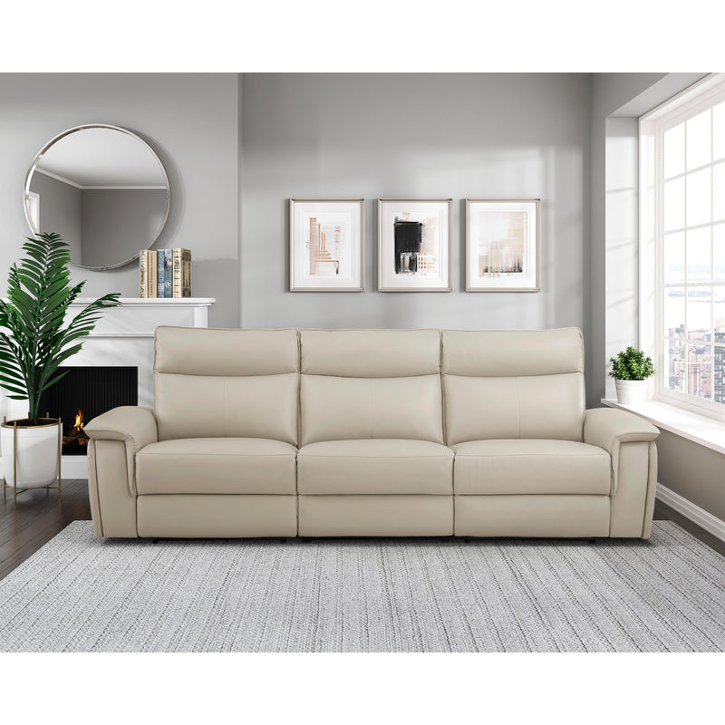 Homelegance Maroni Reclining Leather Match Sofa 8259RFTP-3PWH* IMAGE 5