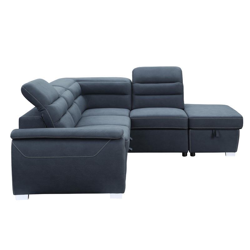 Homelegance Platina Stationary Fabric Sleeper Sectional 8277NBU* IMAGE 2