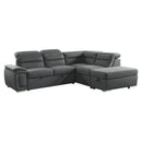 Homelegance Platina Reclining Fabric 3 pc Sectional 8277NGY* IMAGE 1