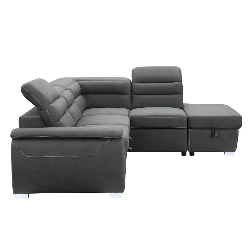 Homelegance Platina Reclining Fabric 3 pc Sectional 8277NGY* IMAGE 2
