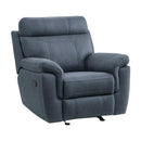 Homelegance Clifton Glider Fabric Recliner 9301BUE-1 IMAGE 2