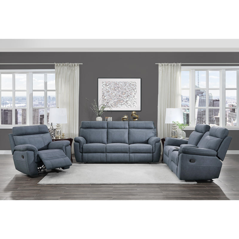 Homelegance Clifton Glider Fabric Recliner 9301BUE-1 IMAGE 6