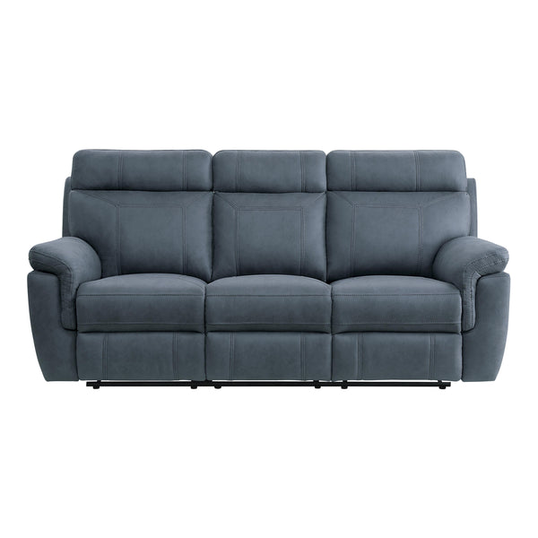 Homelegance Clifton Reclining Fabric Sofa 9301BUE-3 IMAGE 1
