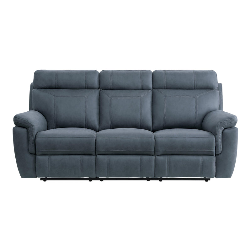 Homelegance Clifton Reclining Fabric Sofa 9301BUE-3 IMAGE 1