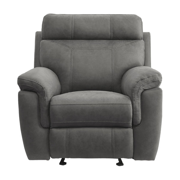 Homelegance Clifton Glider Fabric Recliner 9301GRY-1 IMAGE 1