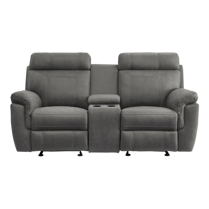 Homelegance Clifton Reclining Fabric Loveseat 9301GRY-2 IMAGE 1