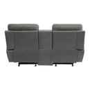 Homelegance Clifton Reclining Fabric Loveseat 9301GRY-2 IMAGE 3