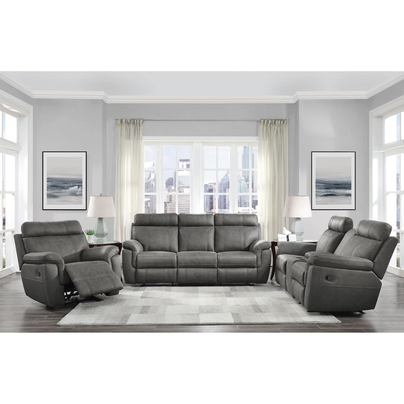 Homelegance Clifton Reclining Fabric Loveseat 9301GRY-2 IMAGE 7