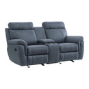 Homelegance Clifton Reclining Fabric Loveseat 9301BUE-2 IMAGE 2