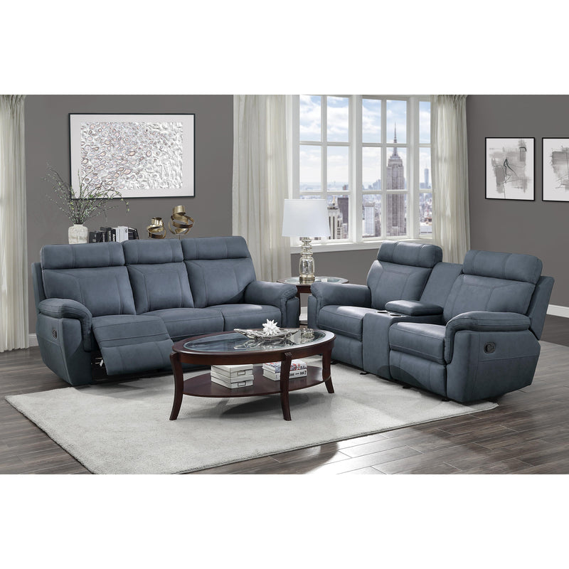 Homelegance Clifton Reclining Fabric Loveseat 9301BUE-2 IMAGE 6