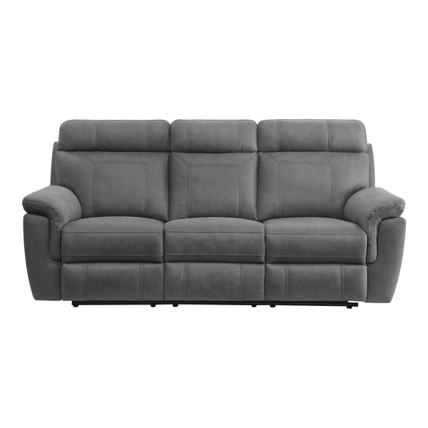 Homelegance Clifton Reclining Fabric Sofa 9301GRY-3 IMAGE 1