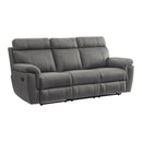 Homelegance Clifton Reclining Fabric Sofa 9301GRY-3 IMAGE 2