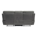 Homelegance Clifton Reclining Fabric Sofa 9301GRY-3 IMAGE 3