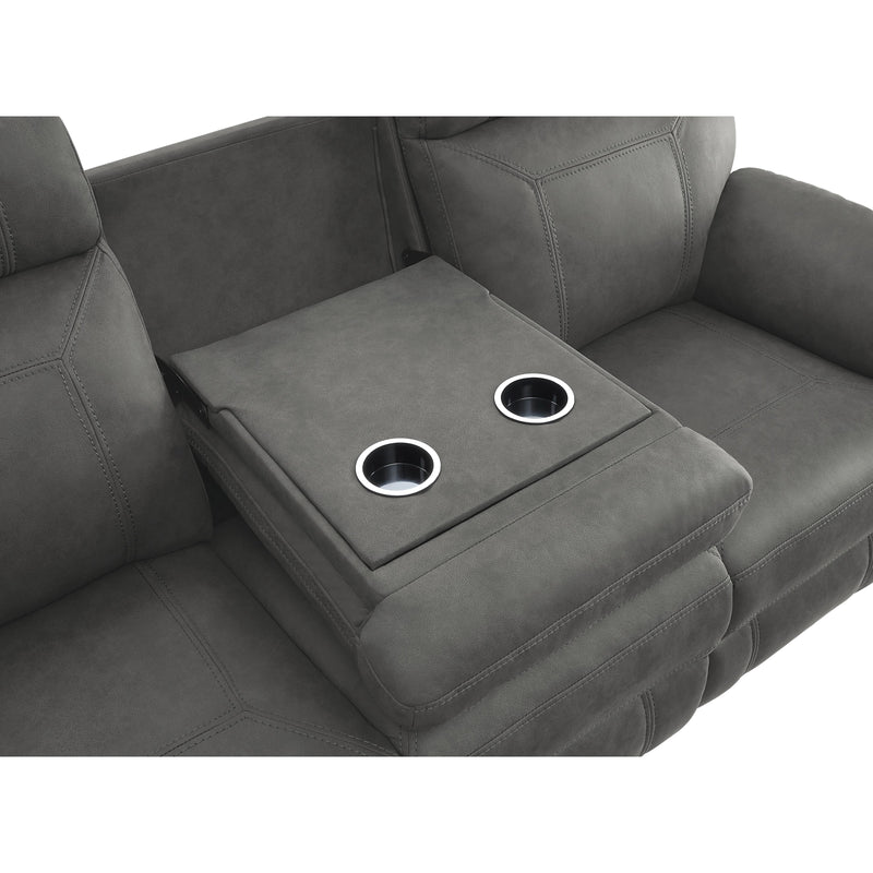 Homelegance Clifton Reclining Fabric Sofa 9301GRY-3 IMAGE 5