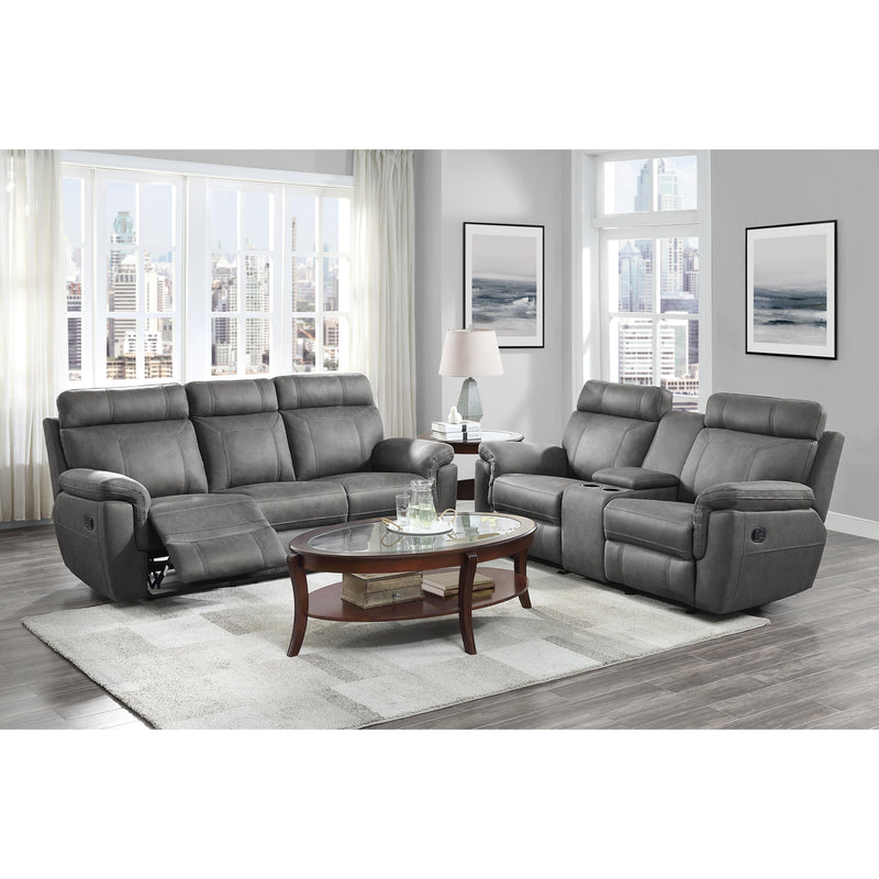 Homelegance Clifton Reclining Fabric Sofa 9301GRY-3 IMAGE 6
