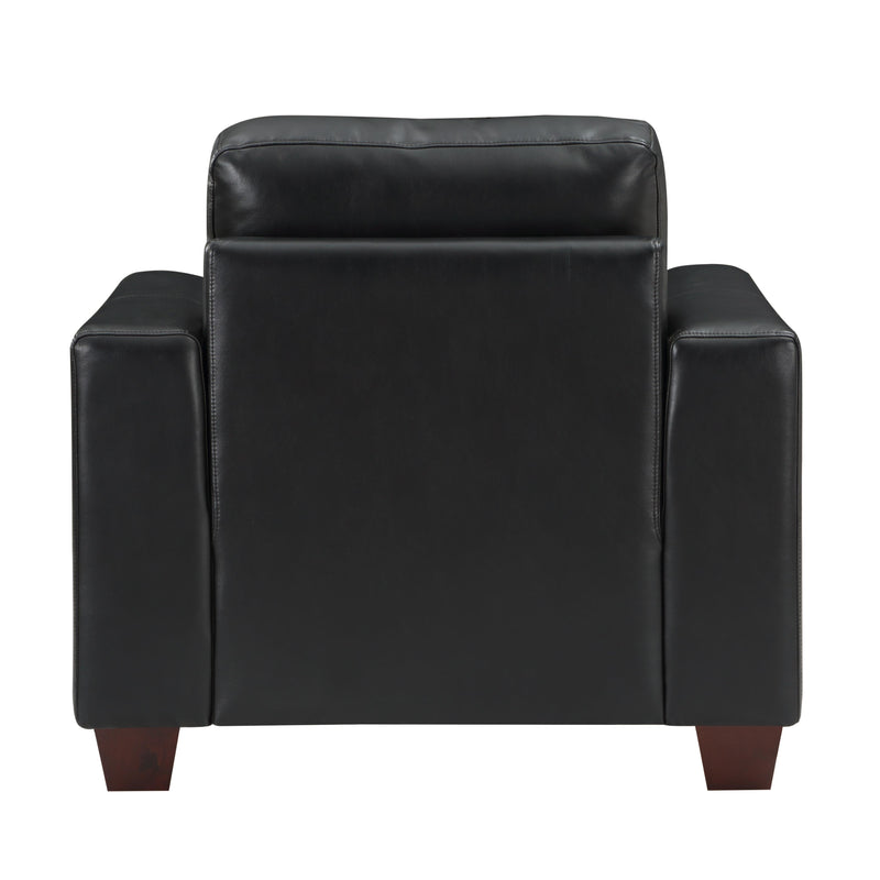 Homelegance Hinsall Stationary Leather Look Chair 9309BK-1 IMAGE 4