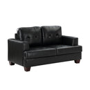 Homelegance Hinsall Stationary Leather Look Loveseat 9309BK-2 IMAGE 2
