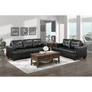 Homelegance Hinsall Stationary Leather Look Loveseat 9309BK-2 IMAGE 5