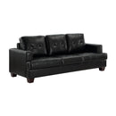 Homelegance Hinsall Stationary Leather Look Sofa 9309BK-3 IMAGE 2