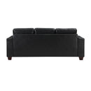 Homelegance Hinsall Stationary Leather Look Sofa 9309BK-3 IMAGE 4