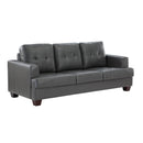 Homelegance Hinsall Stationary Leather Look Sofa 9309GY-3 IMAGE 2