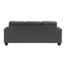 Homelegance Hinsall Stationary Leather Look Sofa 9309GY-3 IMAGE 4