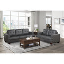 Homelegance Hinsall Stationary Leather Look Sofa 9309GY-3 IMAGE 5