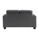 Homelegance Hinsall Stationary Leather Look Loveseat 9309GY-2 IMAGE 4