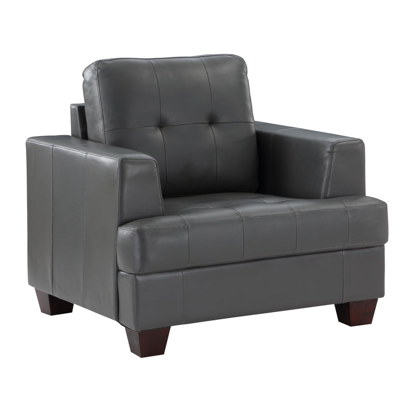 Homelegance Hinsall Stationary Leather Look Chair 9309GY-1 IMAGE 2