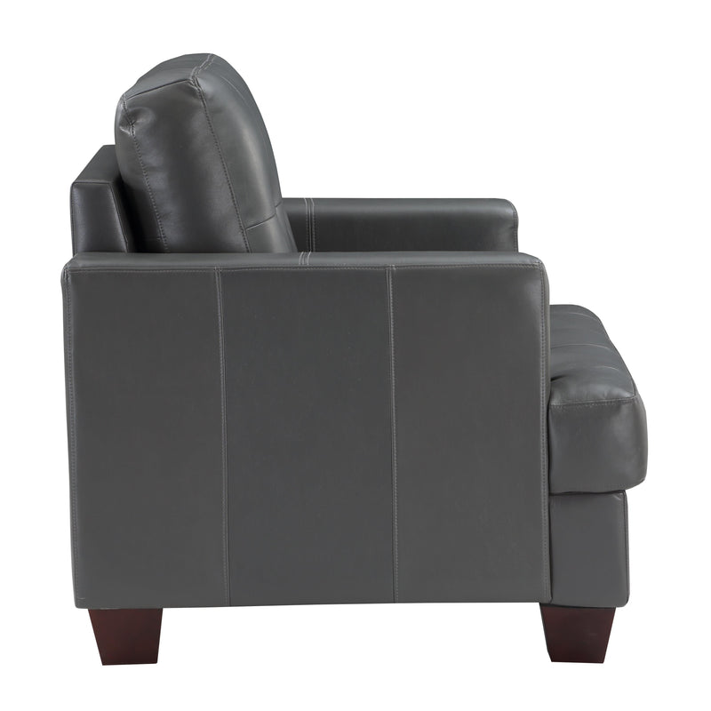 Homelegance Hinsall Stationary Leather Look Chair 9309GY-1 IMAGE 3