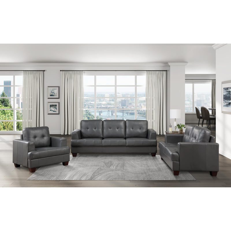 Homelegance Hinsall Stationary Leather Look Chair 9309GY-1 IMAGE 5
