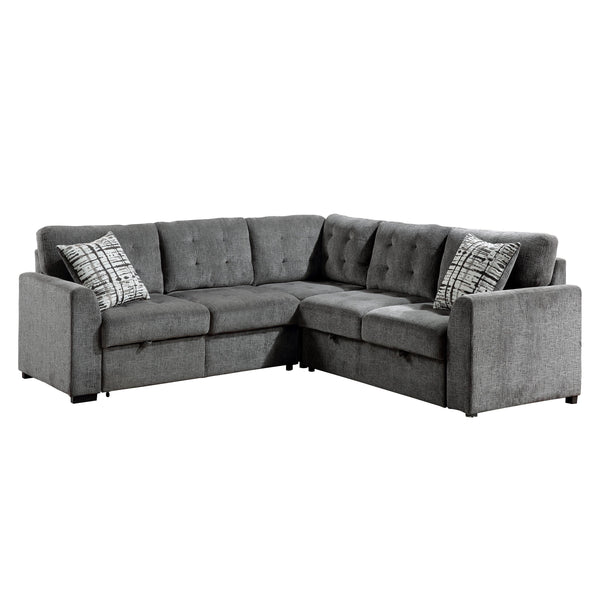 Homelegance Lanning Fabric 3 pc Sectional 9311GY*SC IMAGE 1