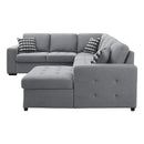 Homelegance Solomon Fabric 4 pc Sectional 9313GY*42LRC IMAGE 2