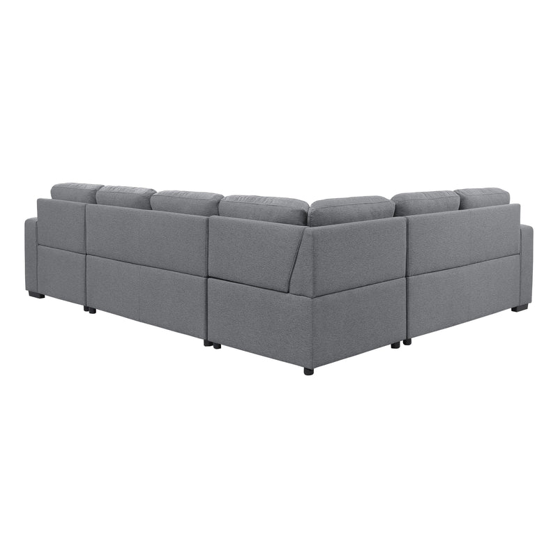 Homelegance Solomon Fabric 4 pc Sectional 9313GY*42LRC IMAGE 3