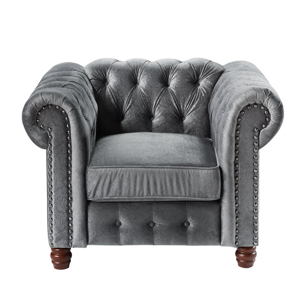 Homelegance Welwyn Stationary Fabric Chair 9326DG-1 IMAGE 1