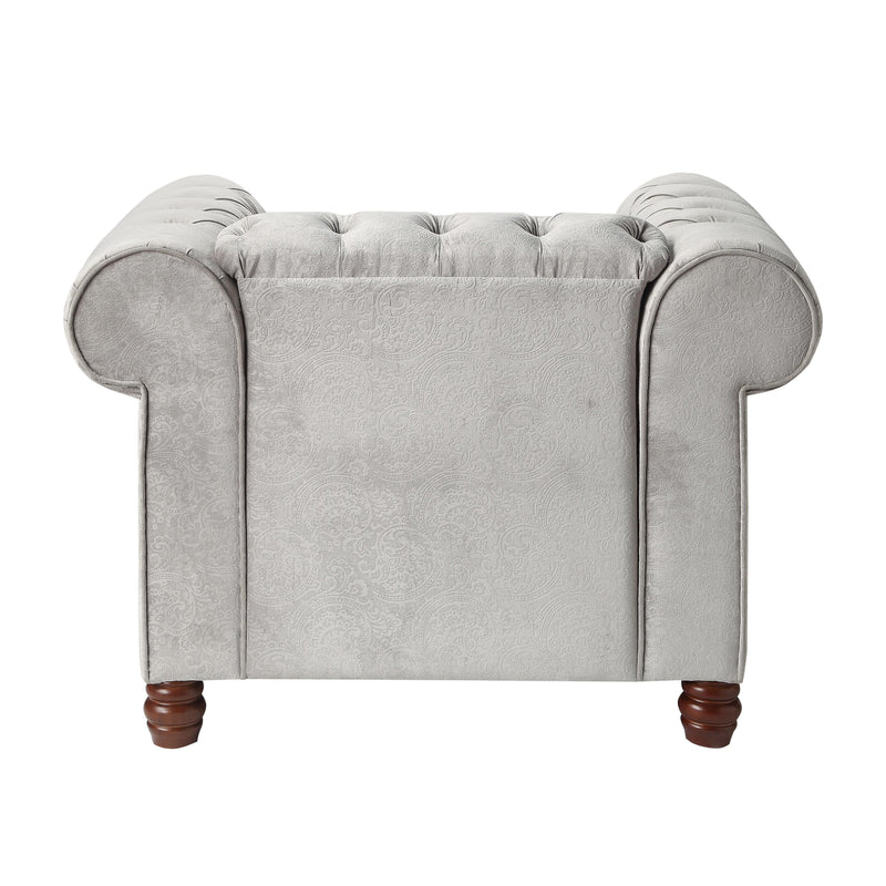 Homelegance Welwyn Stationary Fabric Chair 9326GY-1 IMAGE 4