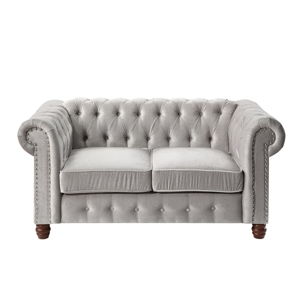 Homelegance Welwyn Stationary Fabric Loveseat 9326GY-2 IMAGE 1