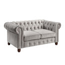 Homelegance Welwyn Stationary Fabric Loveseat 9326GY-2 IMAGE 2