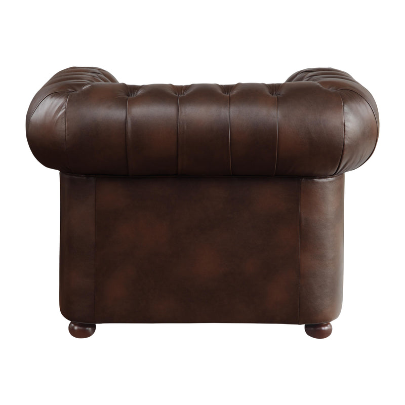 Homelegance Tiverton Stationary Leather Look Chair 9335BRW-1 IMAGE 4