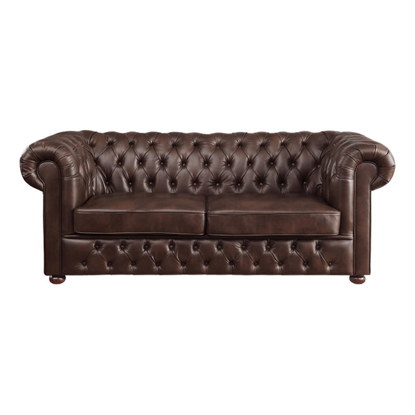 Homelegance Tiverton Stationary Leather Look Sofa 9335BRW-3 IMAGE 1