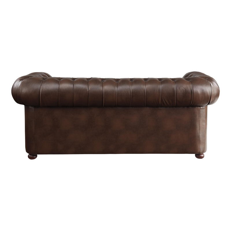 Homelegance Tiverton Stationary Leather Look Sofa 9335BRW-3 IMAGE 3